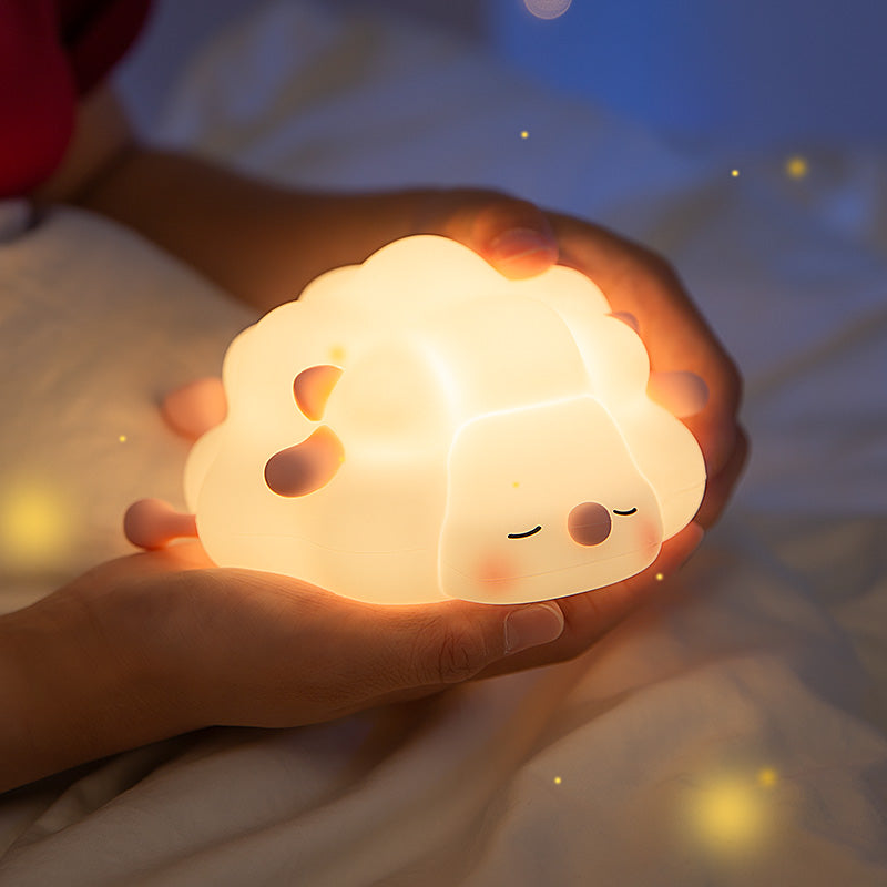 K-1156 Cute Sheep Bedside Sleeping Light Children Creative Night Light Touch Control Dimming Silicone Lamp (CE, FCC, CPC Certificated)