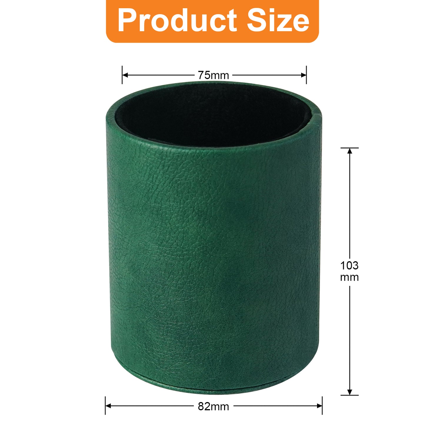 PU Leather + PVC Pen Holder Pencil Cup Makeup Brush Pen Organizer School Office Desk Stationery