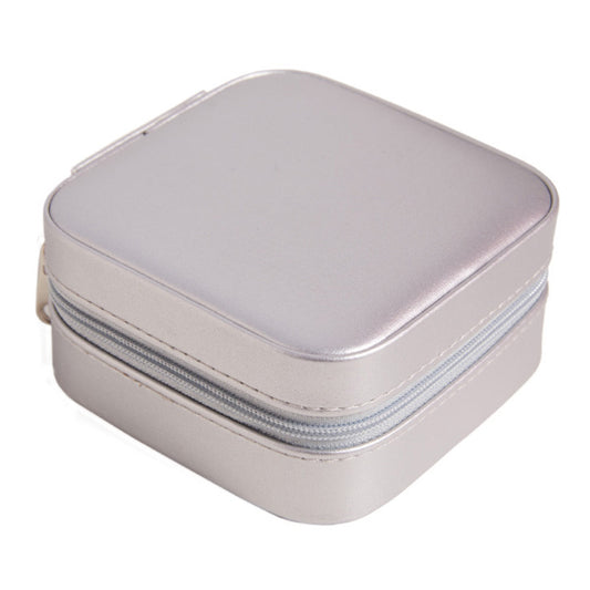 HJY015 Dual Layer PU Leather Jewelry Box Necklaces Earrings Rings Bracelets Travel Jewelry Storage Case