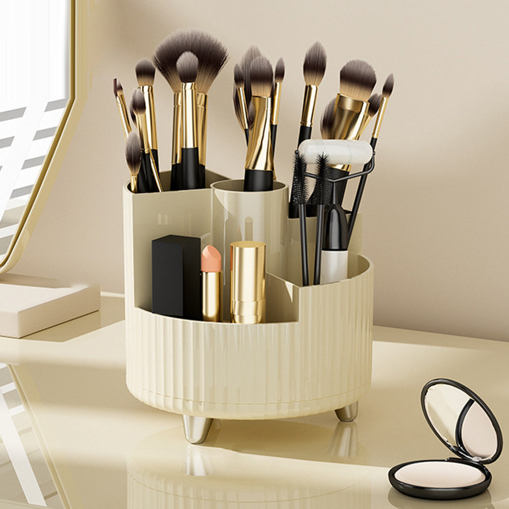 Makeup Organizer Storage Tray ABS+PET Dressing Table Cosmetic Rack Display Case