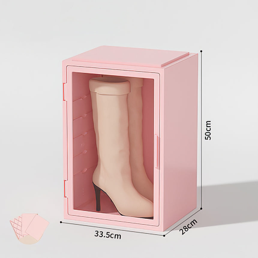 Long Boots Dustproof ABS+PP Storage Case Transparent Door Large Capacity Boots Storage Box