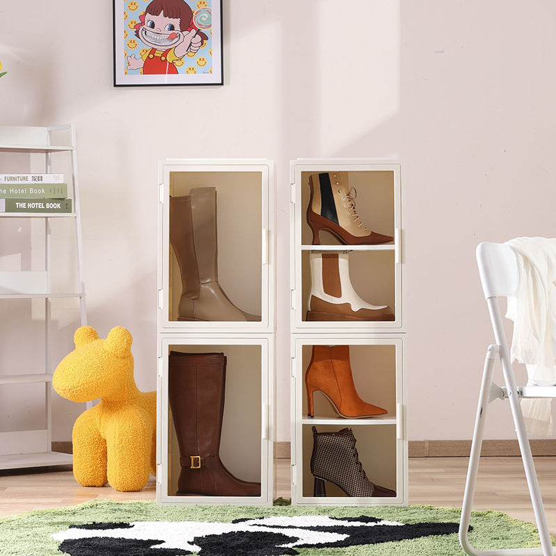 Long Boots Dustproof ABS+PP Storage Case Transparent Door Large Capacity Boots Storage Box
