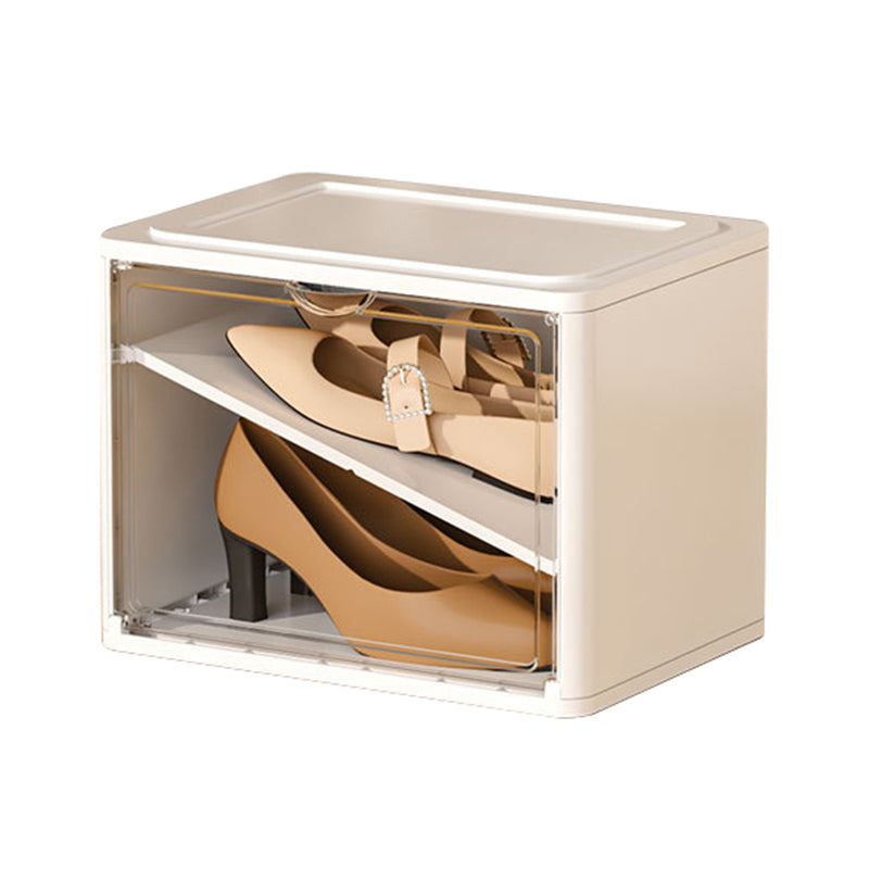 PET+PP Shoe Storage Box Dust-proof Clear Window Foldable Stackable Shoe Organizer for Office Home Car