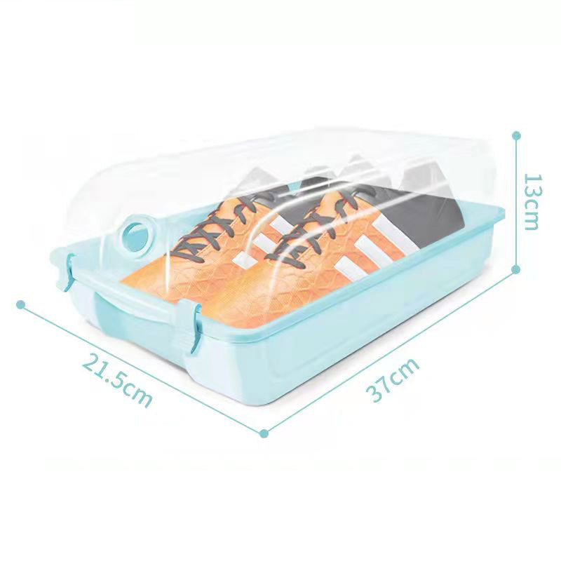 4PCS Thickened Shoe Organizer Clear Design Plastic Storage Box Shoe Rack Holder for Home, Size: L
