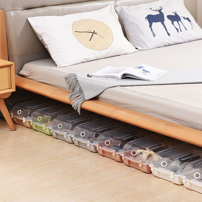 4PCS Thickened Shoe Organizer Clear Design Plastic Storage Box Shoe Rack Holder for Home, Size: L