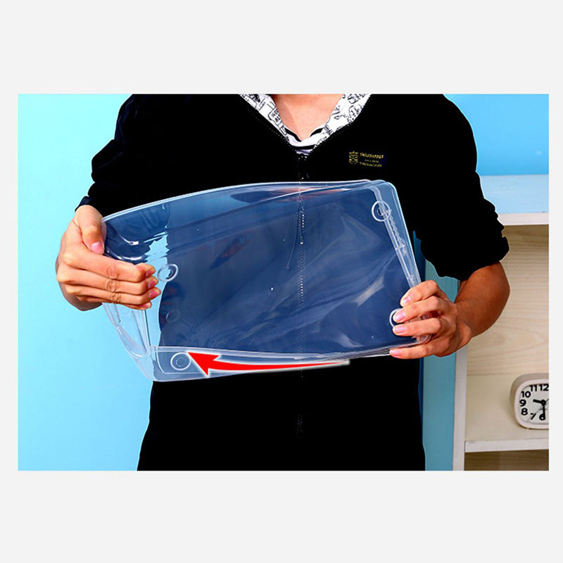 4PCS Thickened Shoe Organizer Clear Design Plastic Storage Box Shoe Rack Holder for Home, Size: L