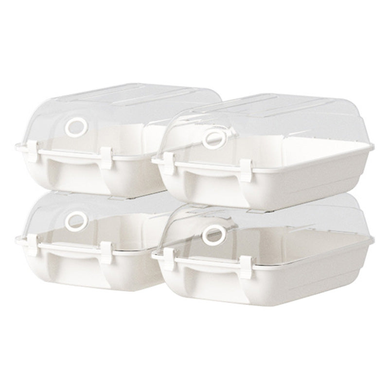 4PCS Thickened Shoe Organizer Clear Design Plastic Storage Box Shoe Rack Holder for Home, Size: L