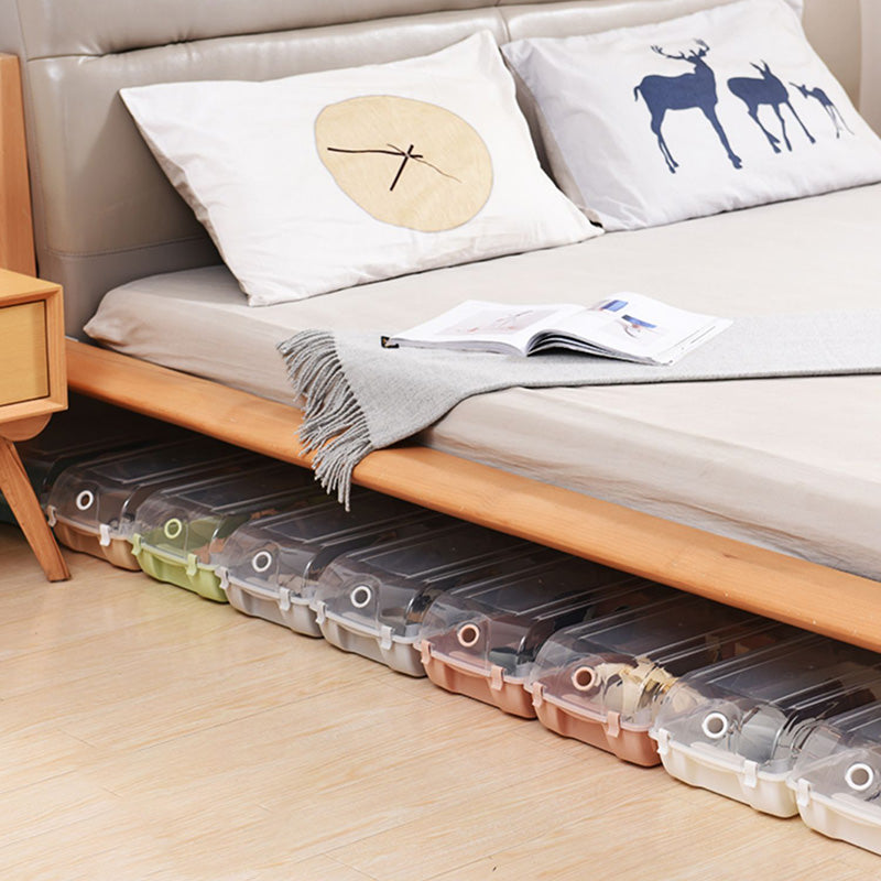 Dustproof Thickened Shoe Storage Box Home Shoe Organizer Transparent Plastic Organization Bin Case, Size: L