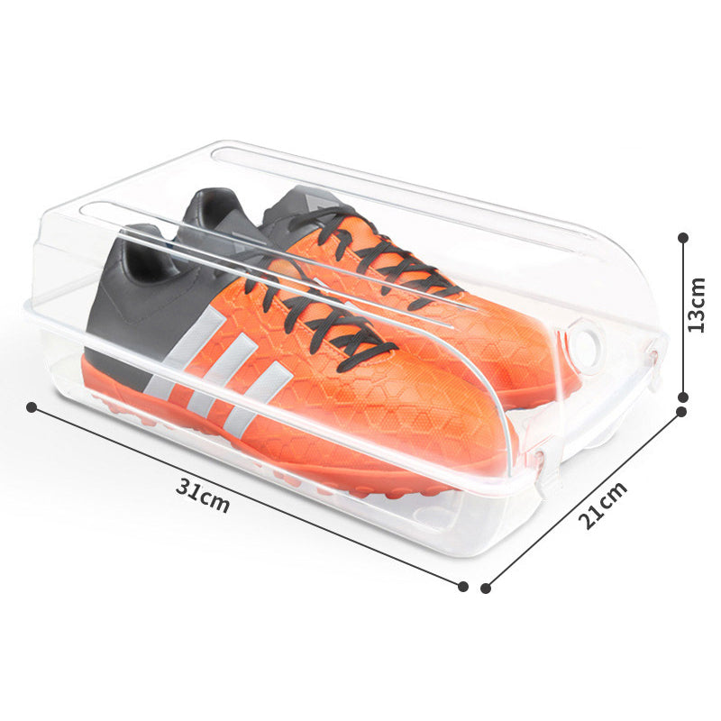 Home Closet Plastic Shoe Storage Case Transparent Shoe Organizer Box Organizer, Size: M
