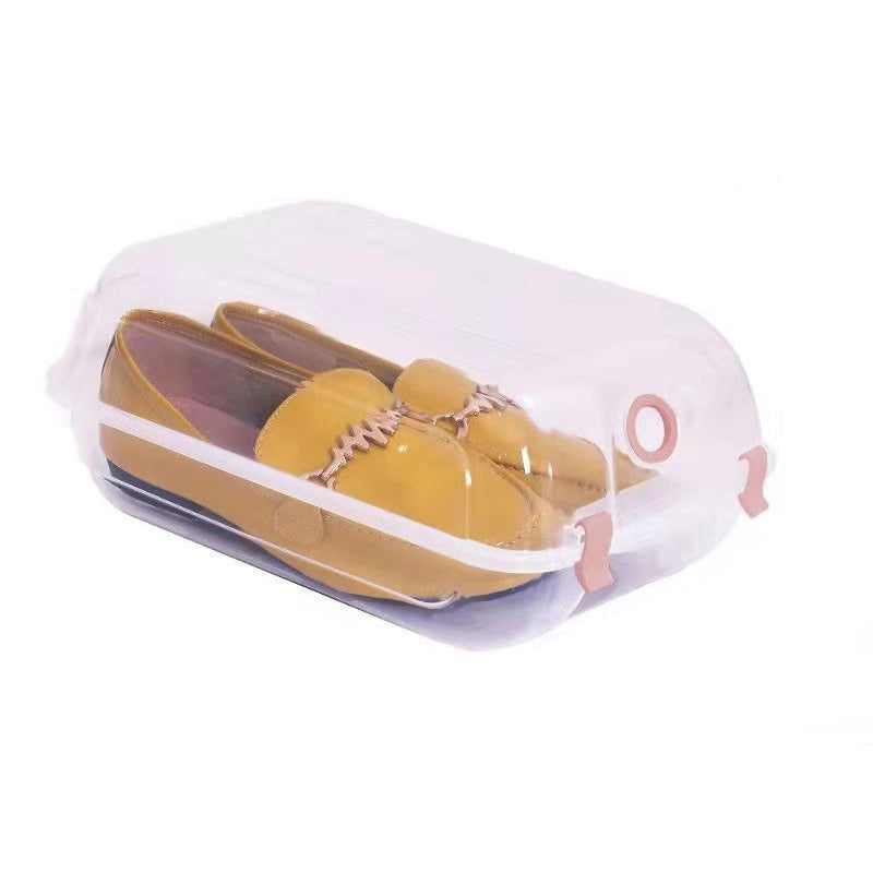 Home Closet Plastic Shoe Storage Case Transparent Shoe Organizer Box Organizer, Size: M