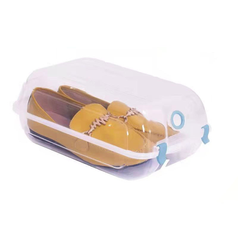 Home Closet Plastic Shoe Storage Case Transparent Shoe Organizer Box Organizer, Size: M