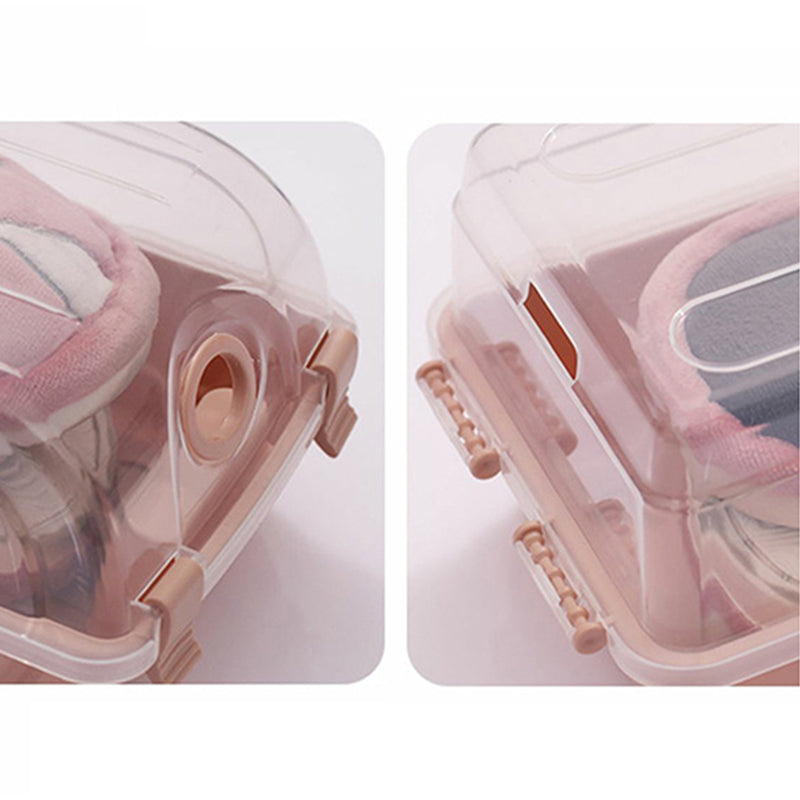 Thickened Shoe Organizer Transparent Plastic Shoe Storage Box for Home Closet Shelf, Size: S