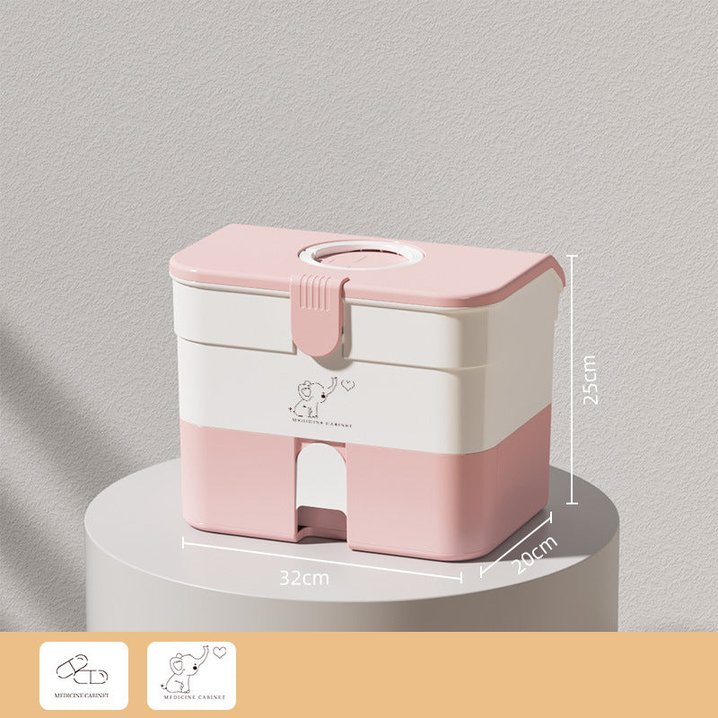Dual-Layer Pill Organizer PP+ABS Pill Box Medicine Organizer Case Holder for Home