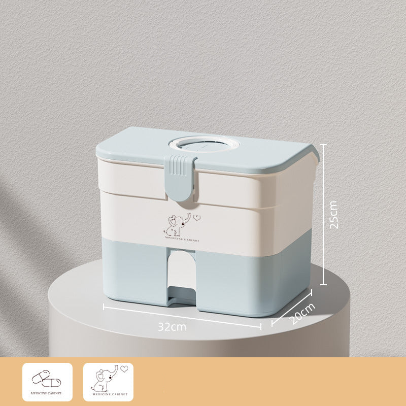 Dual-Layer Pill Organizer PP+ABS Pill Box Medicine Organizer Case Holder for Home