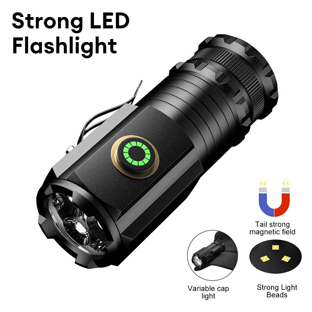 S350 Outdoor Aluminum Alloy Flashlight 18350 Battery Powered Portable Flashlight with Storage Bag