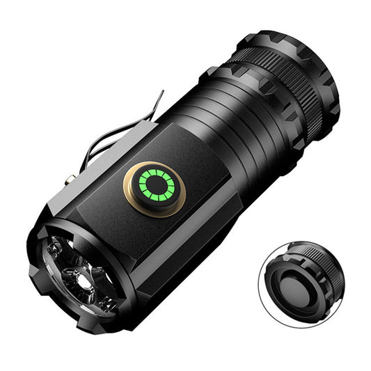 S350 Outdoor Aluminum Alloy Flashlight 18350 Battery Powered Portable Flashlight with Storage Bag