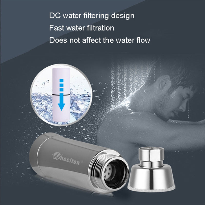 WHEELTON WHT-301 Household Bath Water Purifier Shower Sink KDF+Activated Carbon+CaSO3 3 Layer Water Filter