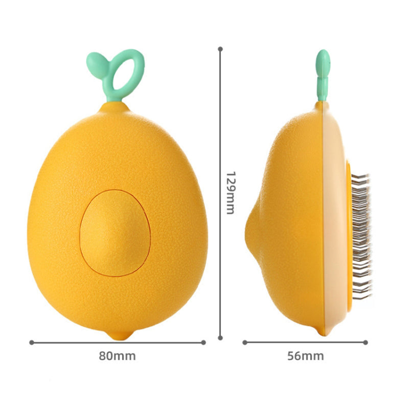 Fruit-shaped Cats Dogs Hair Remover Needle Comb Scrubber Pet Grooming Tool