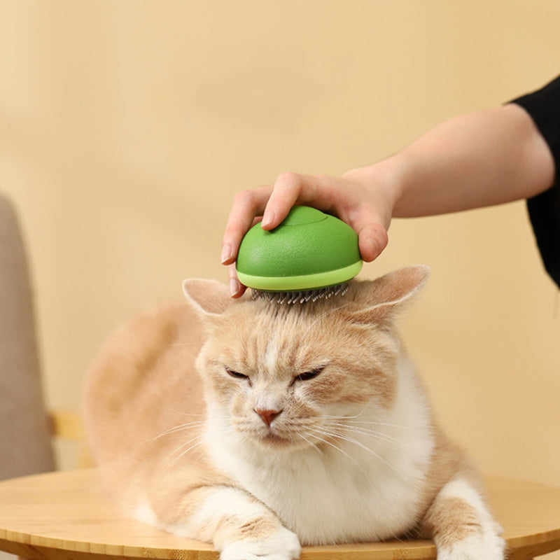 Fruit-shaped Cats Dogs Hair Remover Needle Comb Scrubber Pet Grooming Tool