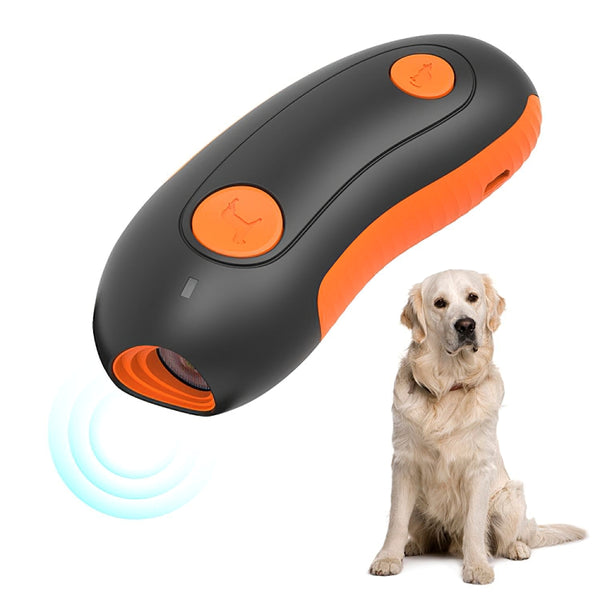 D2 Ultrasonic Dog Barking Deterent Device Dog Barking Stopper Rechargable Handheld Dog Repellent Dog Behavior Corrector