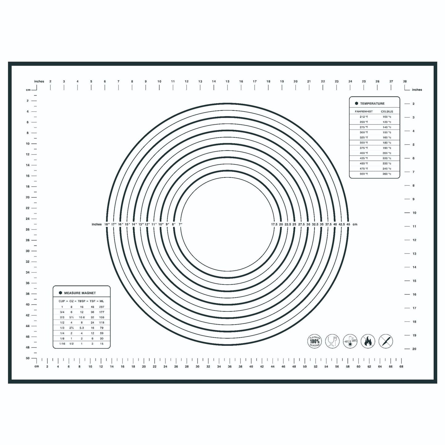 60x80CM Pastry Mat Non-stick Fiberglass Cloth + Silicone Pad for Rolling Dough Pie Crust Cookies 0.4MM Thick (BPA-Free, No FDA Certified)