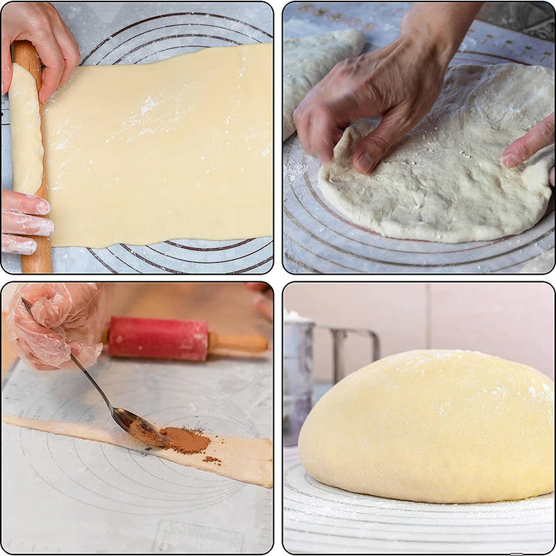 60x80CM Folld-Grade Fiberglass Cloth + Silicone Pastry Mat Dough Rolling Mat Non-stick Pad (BPA-Free, No FDA Certified)