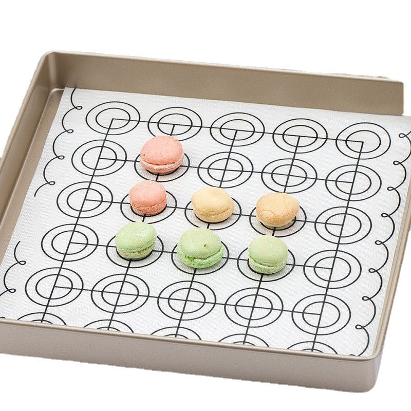 26x60cm Fiberglass Cloth + Silicone Macaron Baking Mat Non Stick Kneading Dough Pad Cookies Pastry Sheet Liner (BPA-Free, No FDA Certified)