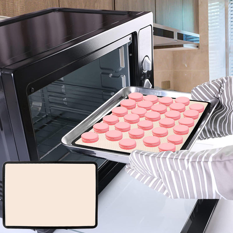 Silicone Baking Mat Cookie Pad Rolling Dough Mat Non-stick Oven Sheet, Round Edge / 29.5x42cm (BPA-Free, No FDA Certified)