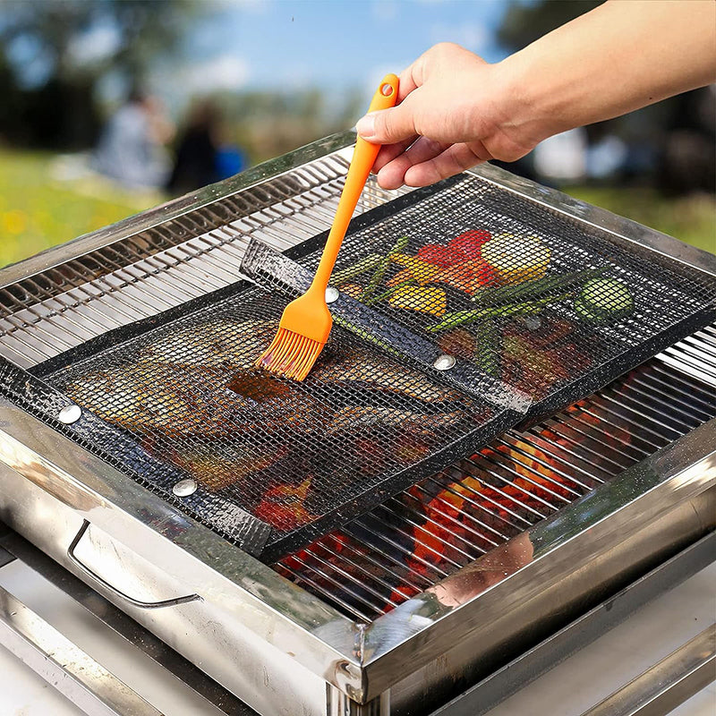 24x14CM Fiberglass BBQ Grilling Mesh Bag Grill Accessories Vegetables Grilling Pouch (BPA-Free, No FDA Certified)