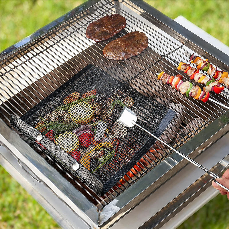 24x14CM Fiberglass BBQ Grilling Mesh Bag Grill Accessories Vegetables Grilling Pouch (BPA-Free, No FDA Certified)