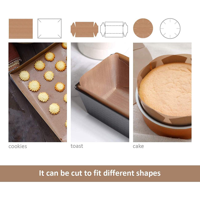 4Pcs / Set Non-Stick Oven Liners Barbecue Grill Mat PTFE Fiberglass Cake Baking Mat (BPA-Free, No FDA Certified)