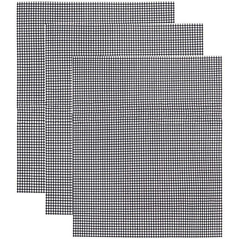 3Pcs 30x40cm Fiberglass High Temperature Resistant Barbecue Mesh Mat Non-stick Grilled Fish Mesh Pad (No FDA Certification, BPA-free)