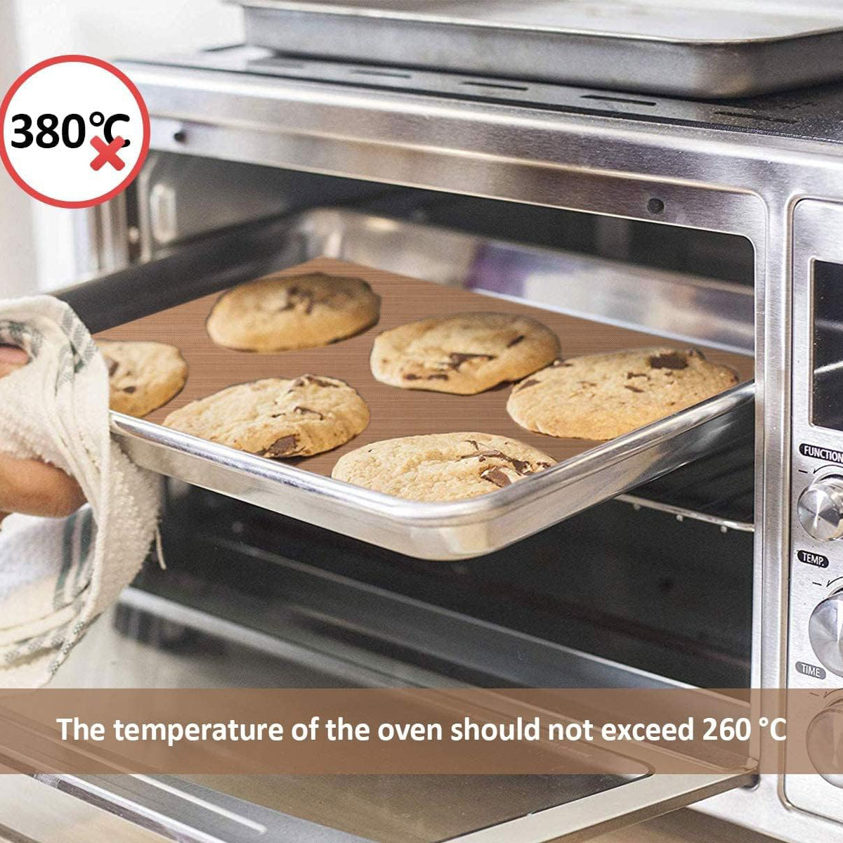 3PCS 40x60CM PTFE Fiberglass Cake Baking Mat Non-Stick Oven Liners Barbecue Grill Mat (BPA-Free, No FDA Certified)