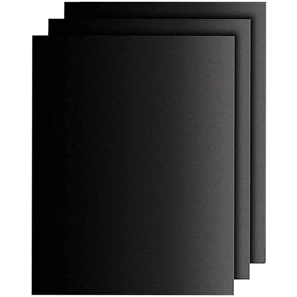 3Pcs 330x400x0.2mm Barbecue Grill Mat PTEF Fiberglass Cloth Heat Resistant Non-sticky Outdoor BBQ Sheet (BPA Free, No FDA Certificate)