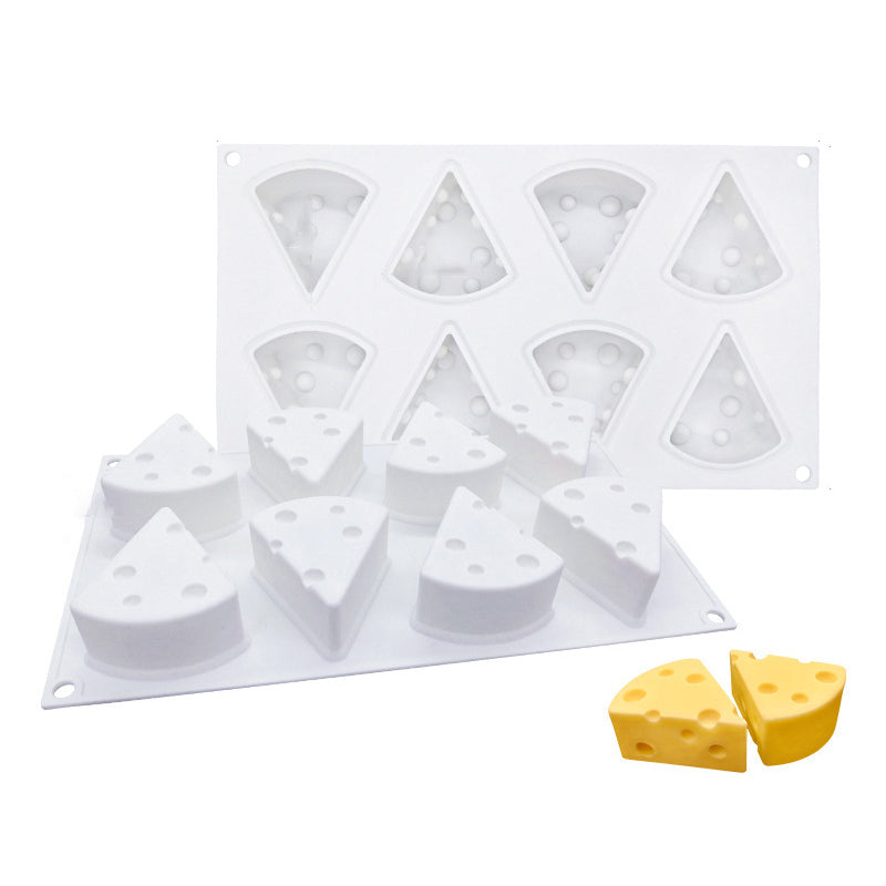 8-Grid Cheese Mousse Cake Mold Silicone Baking Mold DIY Soap Scented Candle Mold (BPA-Free, No FDA Certificate)