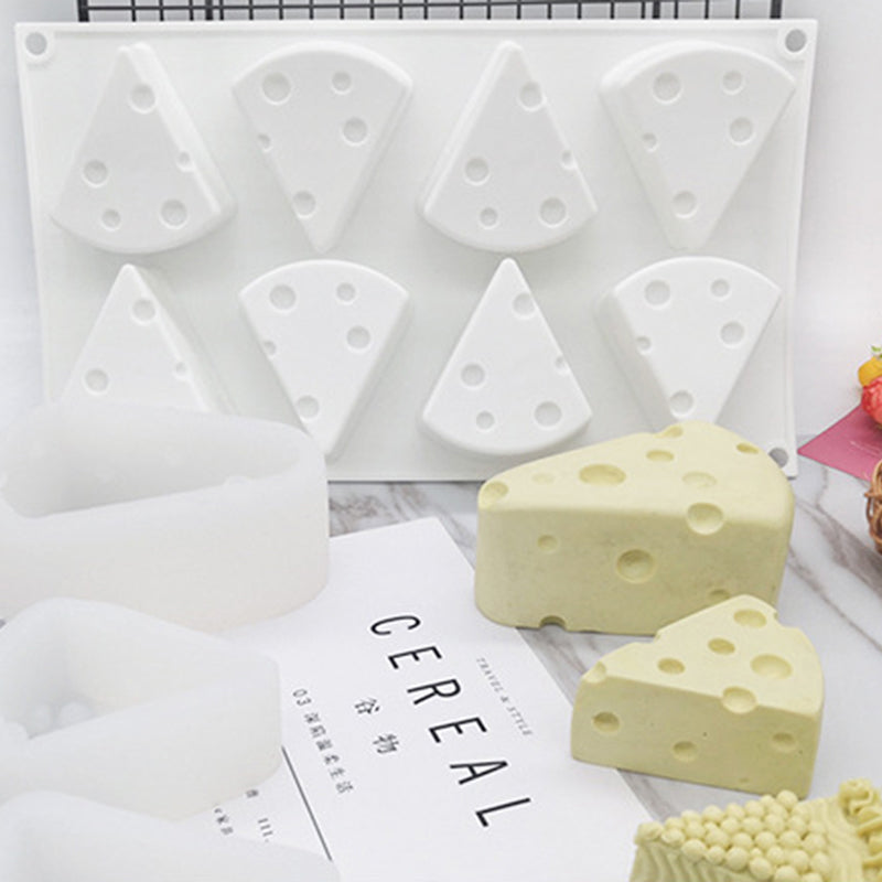 8-Grid Cheese Mousse Cake Mold Silicone Baking Mold DIY Soap Scented Candle Mold (BPA-Free, No FDA Certificate)