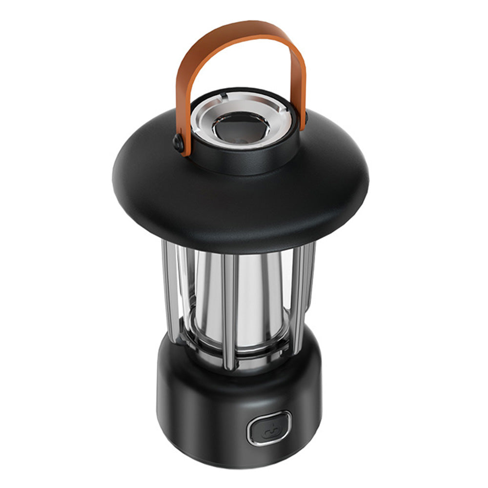 Portable Vintage Metal+Plastic Tent Lantern Rechargeable Garden Yard Hanging Lamp Camping LED Light