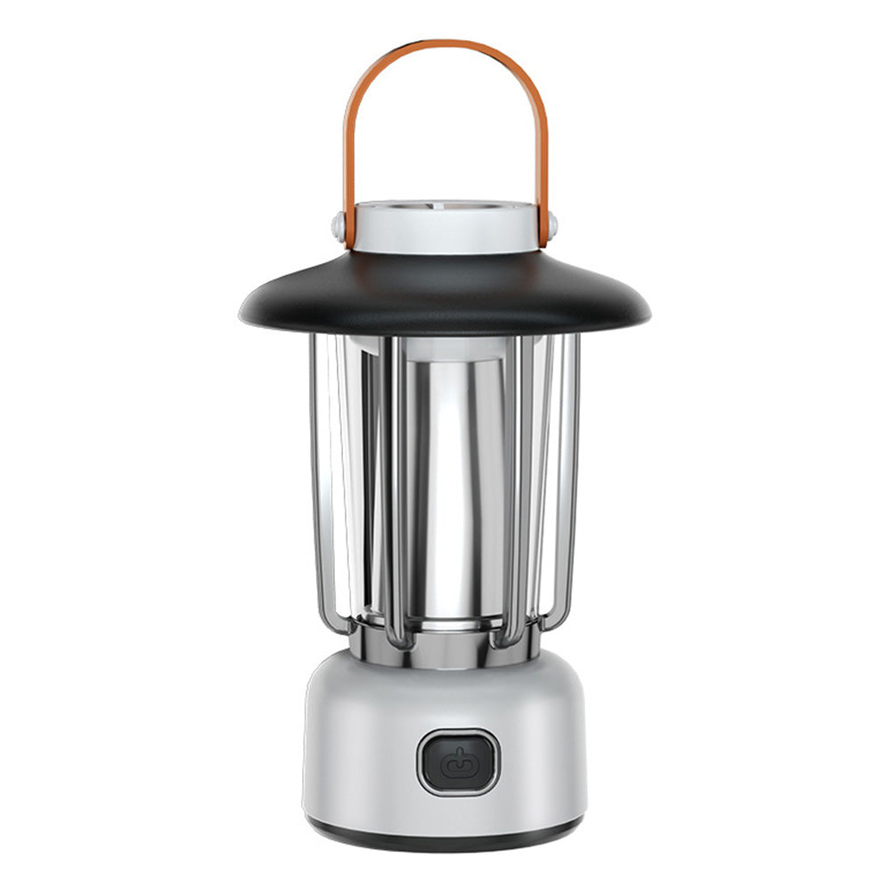 Portable Vintage Metal+Plastic Tent Lantern Rechargeable Garden Yard Hanging Lamp Camping LED Light