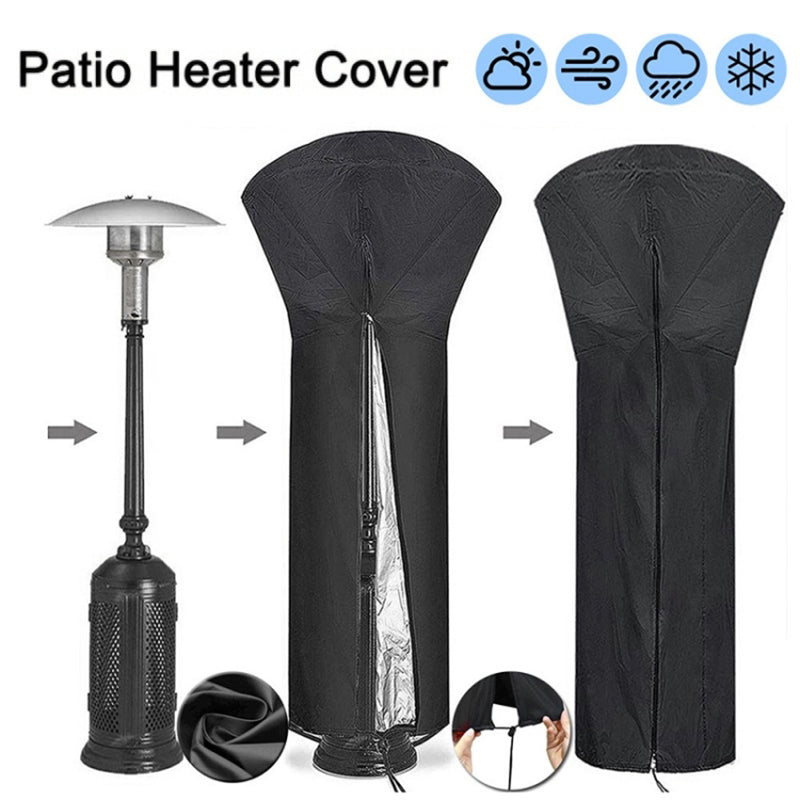221x85x48cm Waterproof 210D Oxford Cloth Patio Heater Cover Dustproof Pyramid Vertical Outside Protection Cover