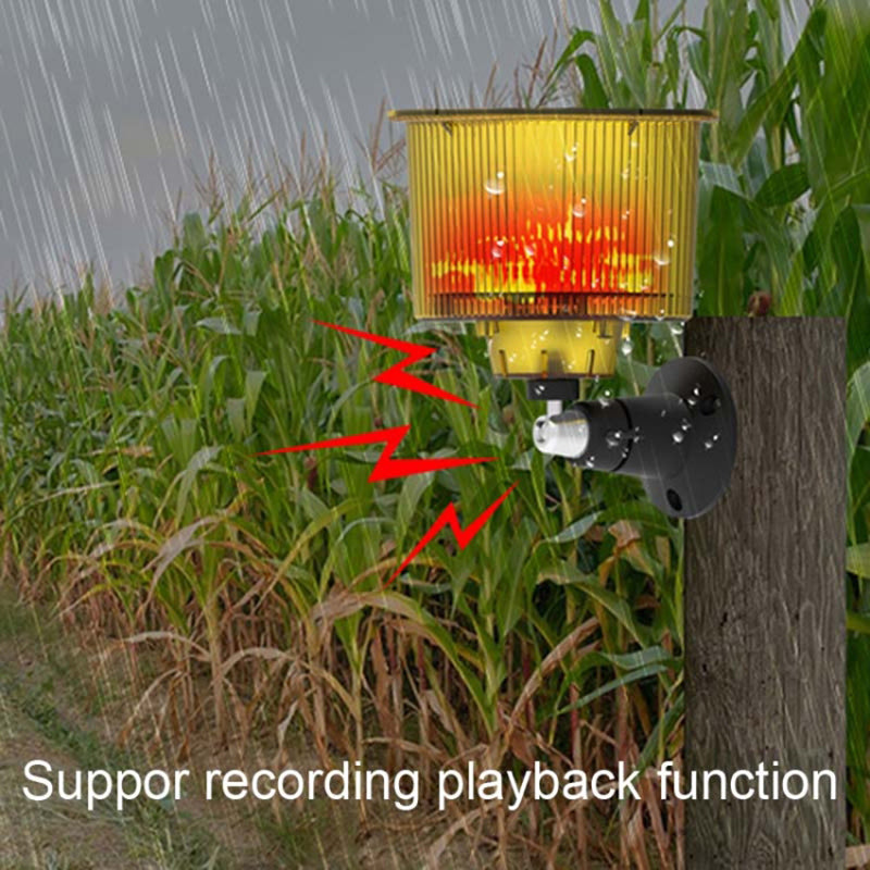 N911R Solar Birds / Animals Repeller Solar Recording Timer Sound and Light Alarm