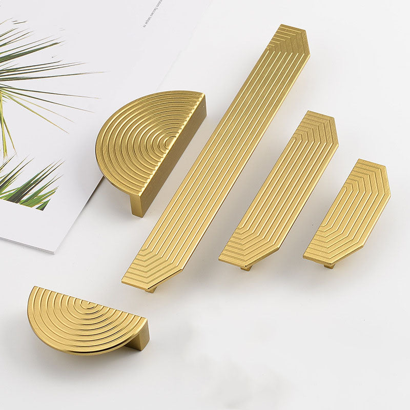 Semicircle Cabinet Door Pulls Aluminum Alloy Bronze Wardrobe Door Handle with 22mm Screw, Size: S