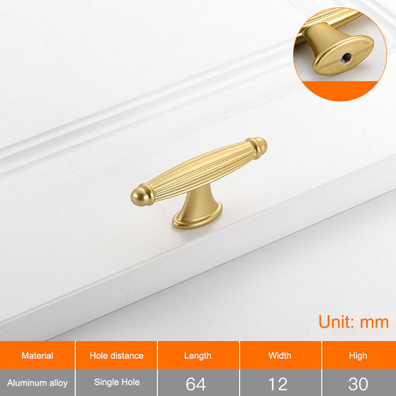 Cabinet Pull Handle Aluminium Alloy Drawer Cupboard Wardrobe Furniture Door Knob with 22mm Screw, Single Hole