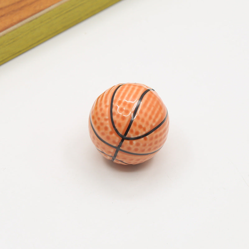 Ball Shape Single Hole Furniture Ceramics Pull Handle Drawer Cabinet Wardrobe Door Knob with 25mm Screw