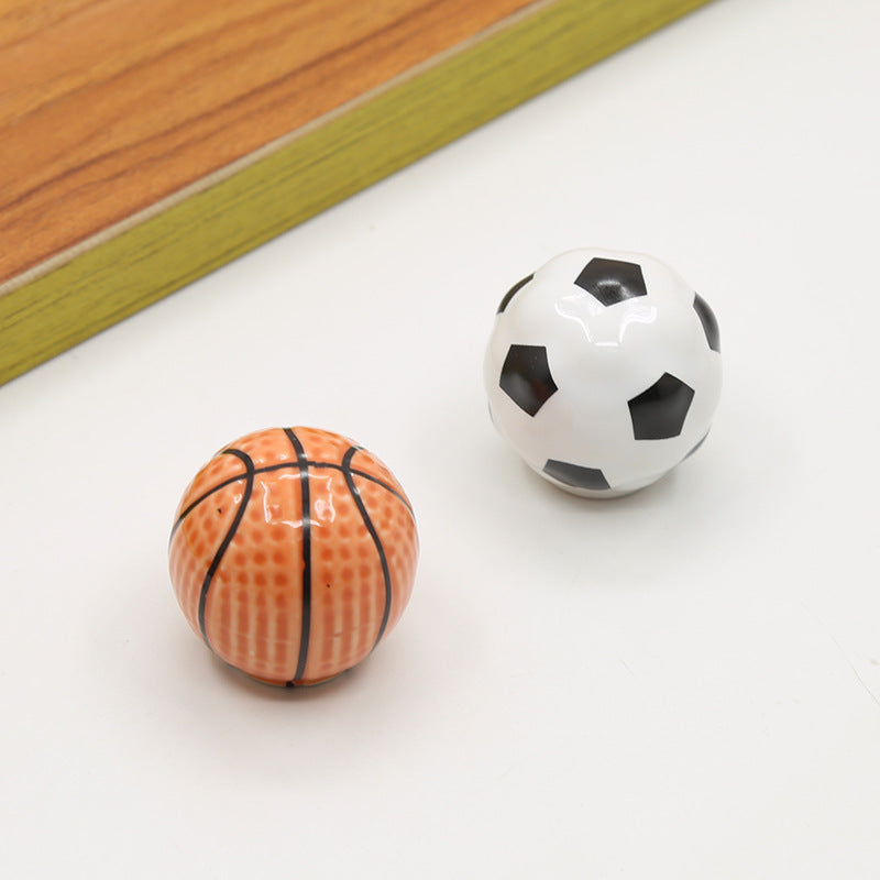 Ball Shape Single Hole Furniture Ceramics Pull Handle Drawer Cabinet Wardrobe Door Knob with 25mm Screw