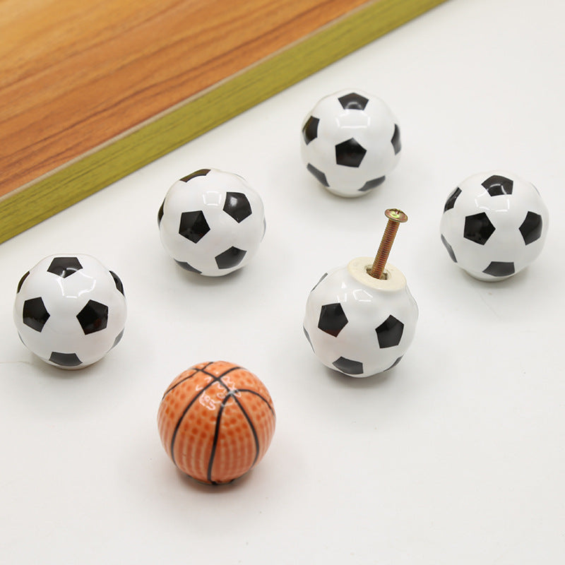 Ball Shape Single Hole Furniture Ceramics Pull Handle Drawer Cabinet Wardrobe Door Knob with 25mm Screw