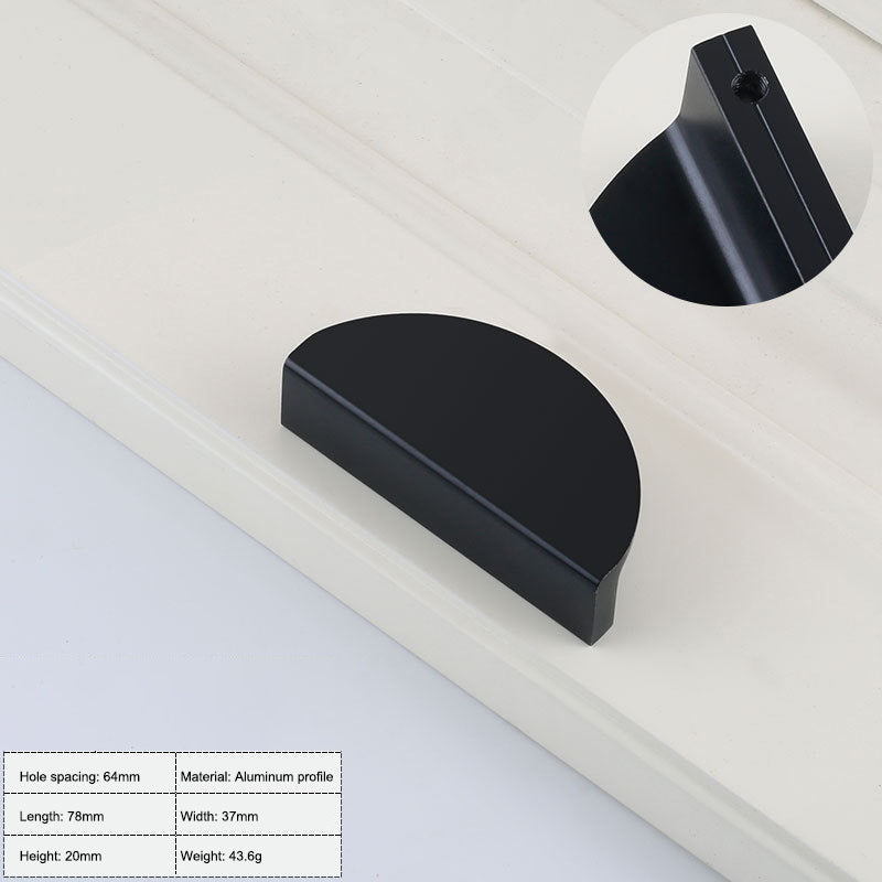 Modern Cabinet Door Pull Handle Closet Wardrobe Knob Furniture Handle with 22mm Screw