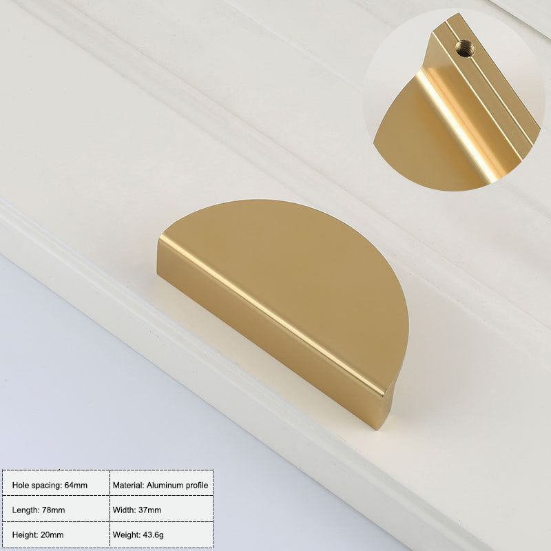 Modern Cabinet Door Pull Handle Closet Wardrobe Knob Furniture Handle with 22mm Screw