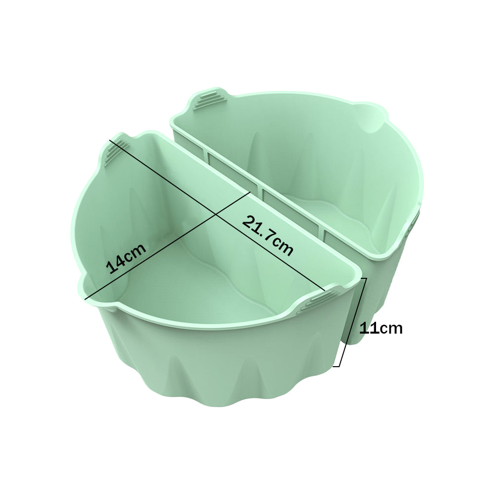 2Pcs Slow Cooker Divider Liners for 6-7 Quart Slow Cookers Reusable Silicone Inserts (BPA-Free, No FDA Certificate)