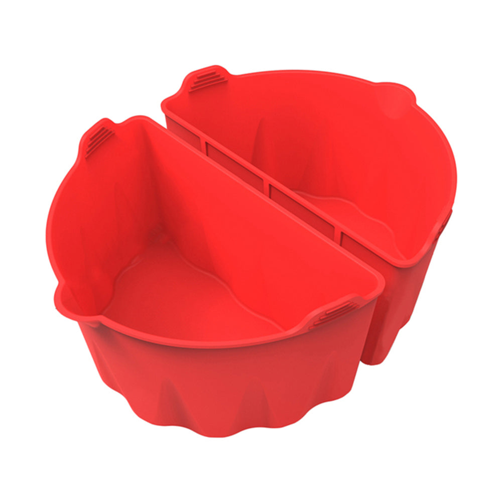 2Pcs Slow Cooker Divider Liners for 6-7 Quart Slow Cookers Reusable Silicone Inserts (BPA-Free, No FDA Certificate)