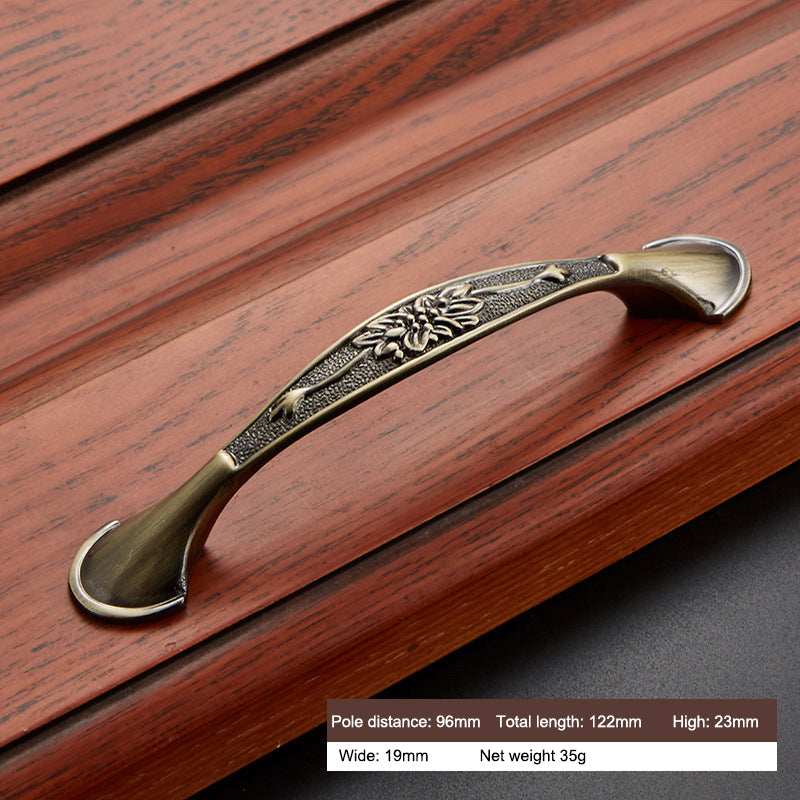 Furniture Door Pull Handle Retro Zinc Alloy Cabinet Drawer Wardrobe Handle, 22mm Screw